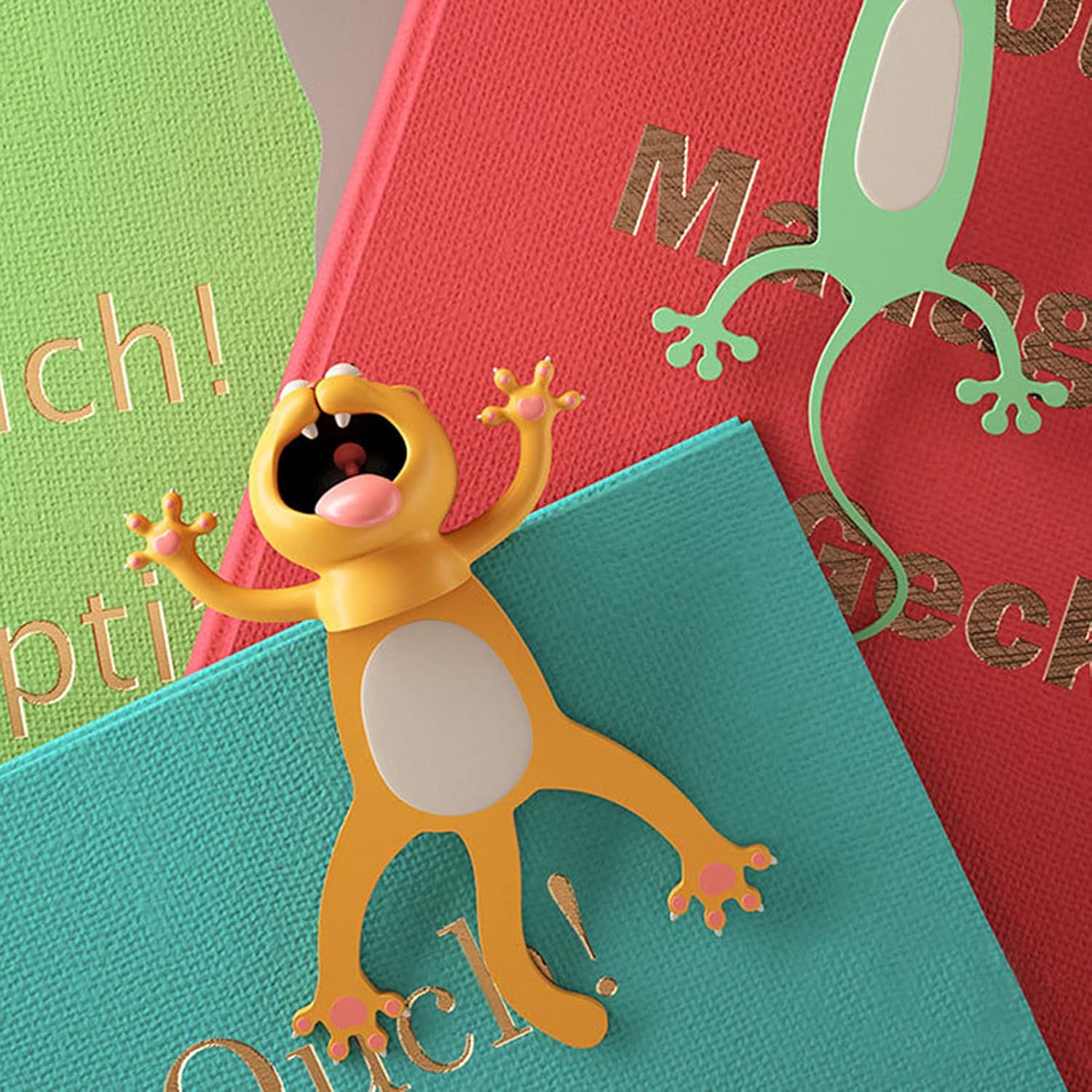 3D Lesezeichen: Lustige Tiere & Cartoon Figuren – Dein Buch wird lebendig!